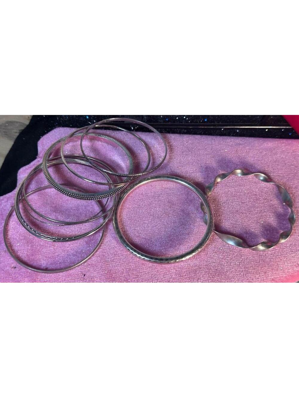 SILPADA and Alpaca Sterling Silver 2 hallmarked and 9 other plated bangles EUC
